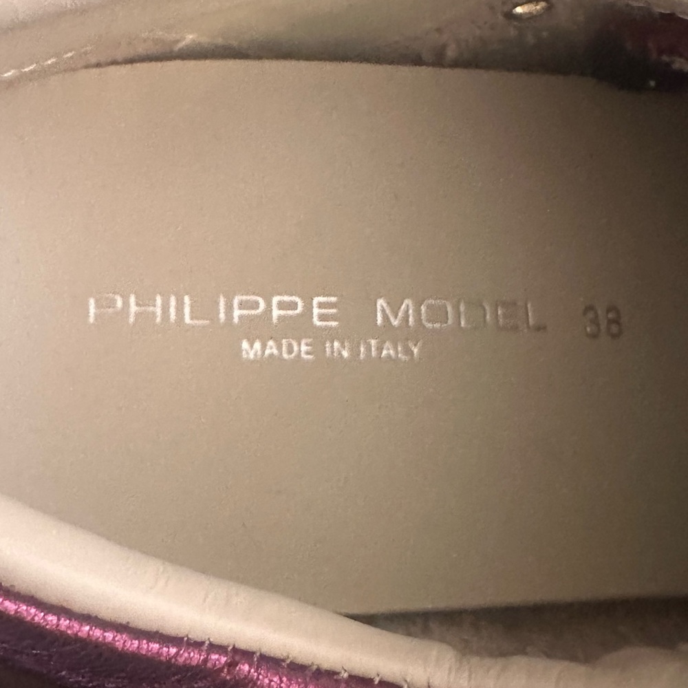 Philippe Model Purple and Gold Velvet Sneakers PRSX - Picture 5 of 7